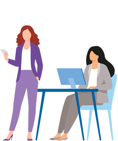 Henkil&ouml; tietokoneella puhumassa l&auml;&auml;k&auml;rin matkapuhelimelle