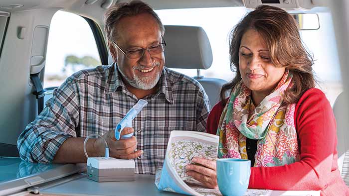 L&auml;&auml;kett&auml; keuhkoihin asti