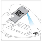 Wi-Fi-verkkoon yhdist&auml;minen, QR-koodin skannaaminen